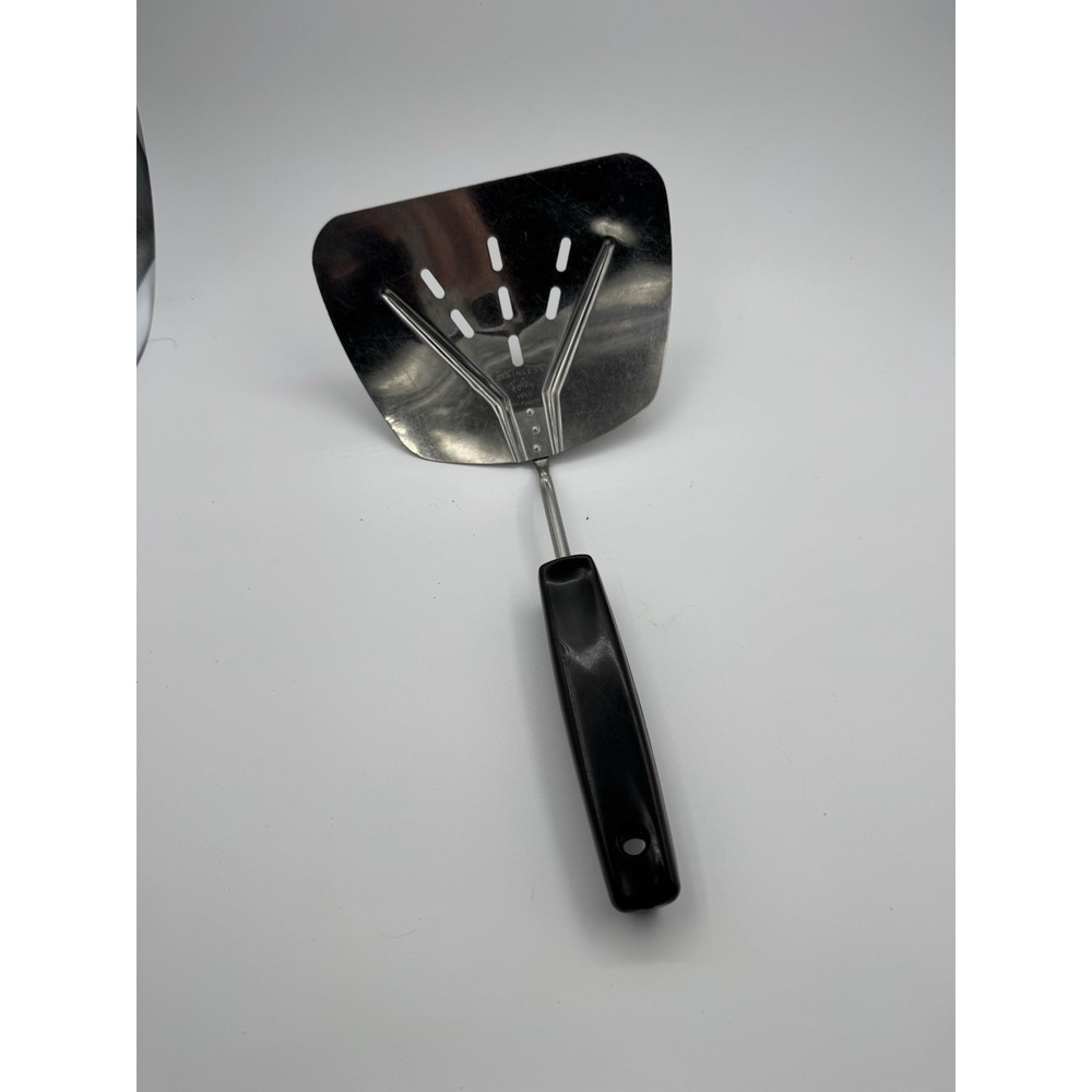 Vtg Foley Chrome Plated Slotted‎ Angled Turner Spatula